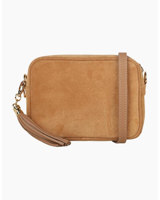 Elie Beaumont Brown Crossbody Suede Messenger Bag