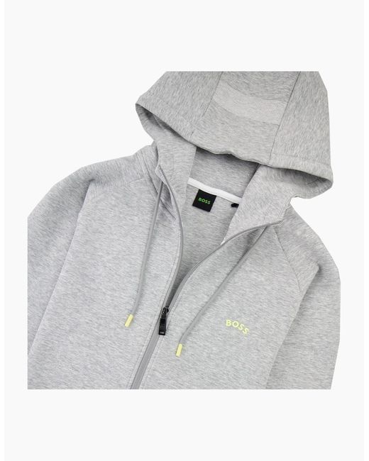 Boss Gray Saggy 2 Curved Logo Hoody 059 for men