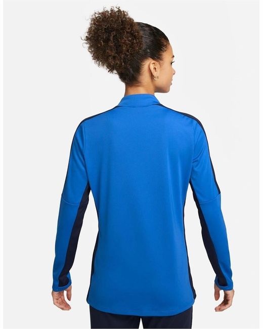 Nike Blue Drill Zip Neck Regular Fit Sweatshirt