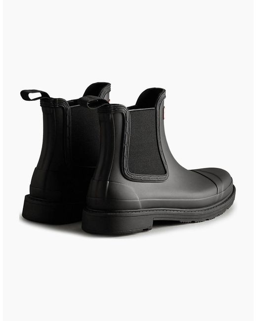 Hunter Black Commando Short Wellingtons