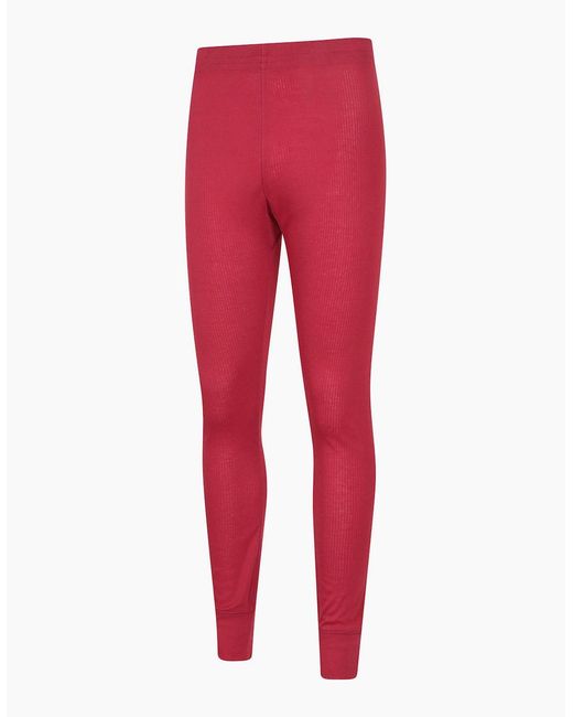 Mountain Warehouse Red Talus Base Layer Bottoms for men