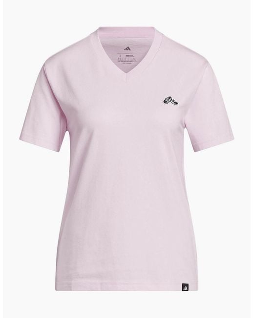 Adidas Pink Slide V Neck T-Shirt for men