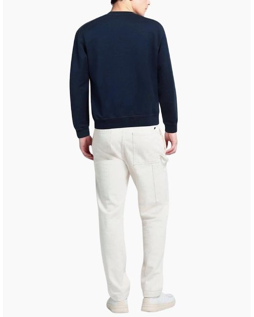 DSquared² Blue Bold Maple Leaf Logo Sweatshirt for men