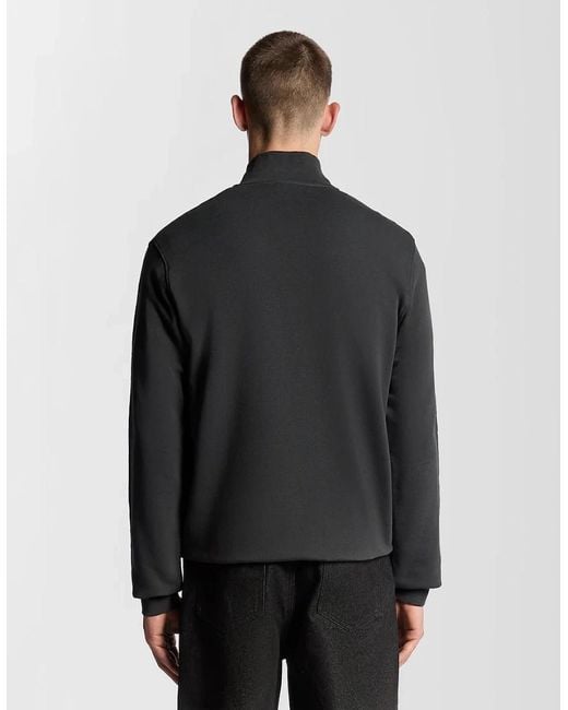 Lyle & Scott Gray Lyle & Scott Loopback Quarter-Zip Sweatshirt for men