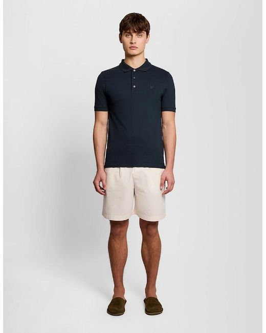 Lyle & Scott Blue Superfine Cotton Polo Shirt for men