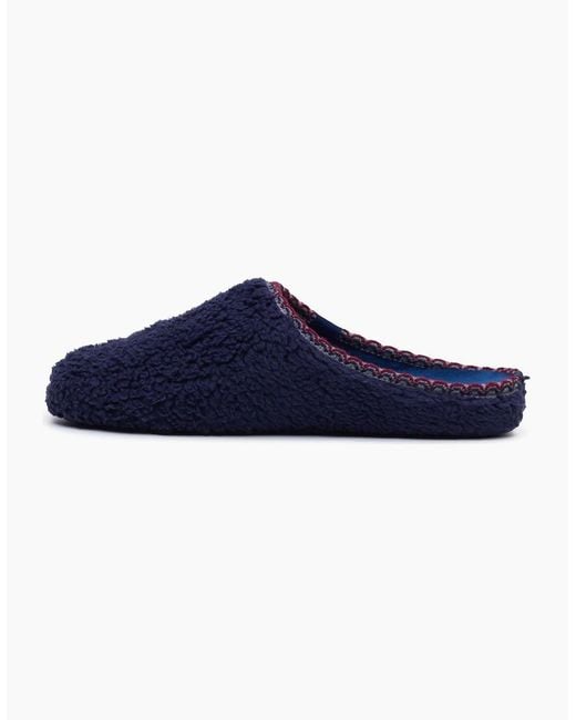 Hush Puppies Blue Good Teddy Polyester Slippers for men