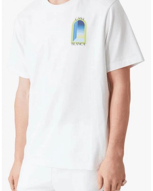 Casablanca Blue Arches Logo Regular Fit/Lime T-Shirt for men