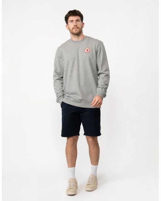 Fjallraven Gray 1960 Logo Badge Sweatshirt for men
