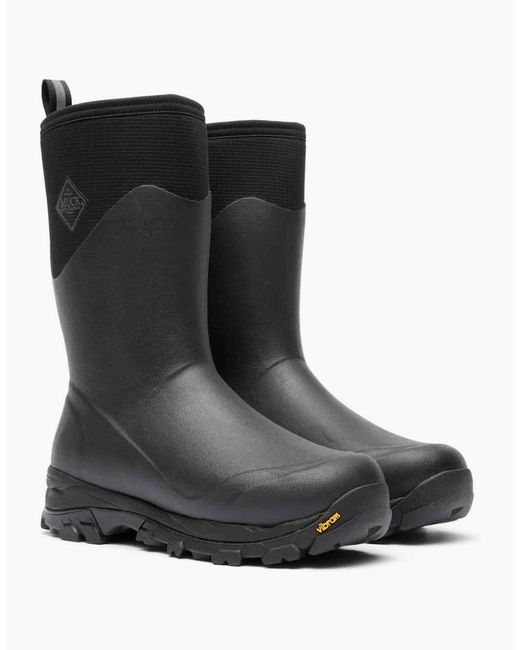 Muck Boot Black Arctic Ice Mid Wellingtons for men