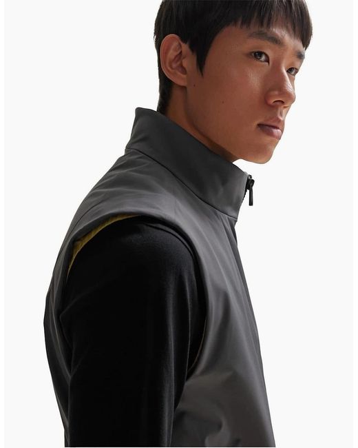 Boss Gray Solid Patterned Regular Fit Vest for men
