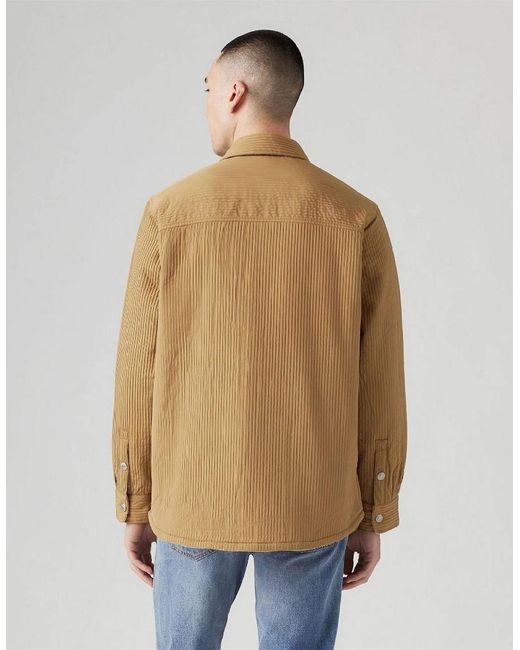 Levi's Natural Levi's Bryant Snap Button Solid Patterned Overshirt for men