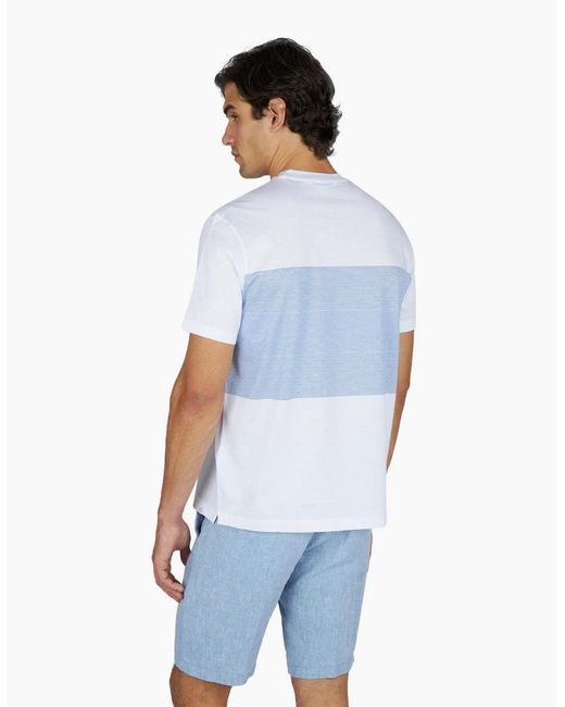 Paul & Shark Blue Riviera Cotton Jersey T-Shirt 330/Whte for men