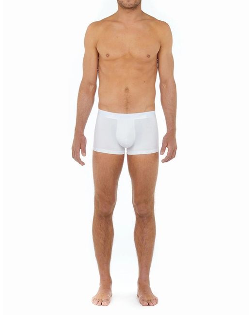 Hom White Modal Cotton Boxer Trunk for men