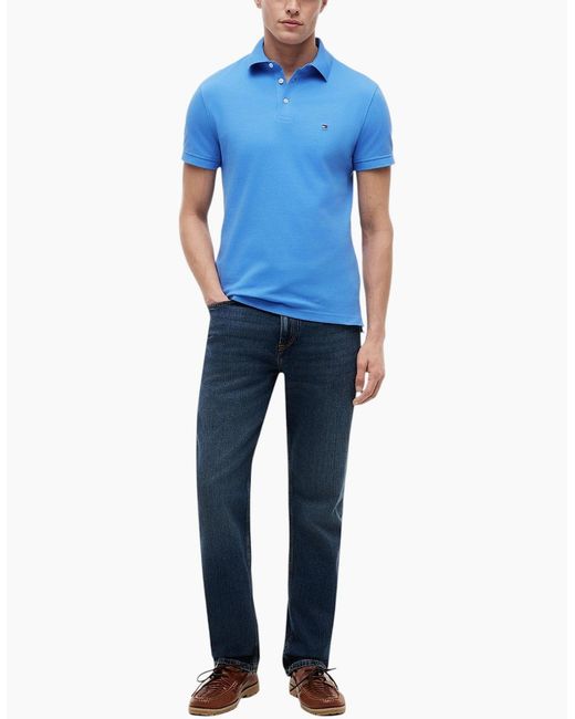 Tommy Hilfiger Blue Polo Shirts Cotton Golf Top