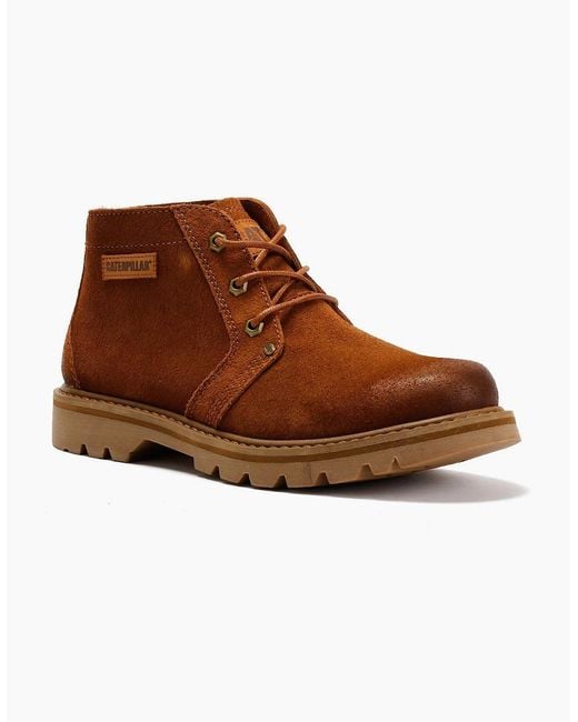 Caterpillar Brown Grader Chukka Suede Syrup Boots for men
