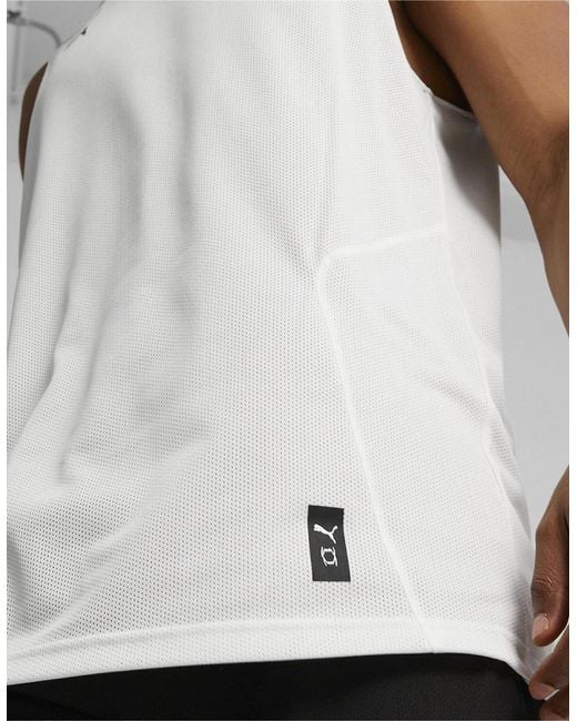 PUMA Black Hoops Team Reverse Practice Performance Basketball Jersey for men