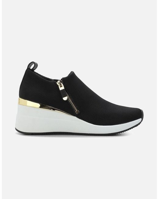 DKNY Black Palma Wedge Trainers
