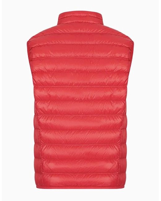 EA7 Red Packable Core Logo Gilet for men