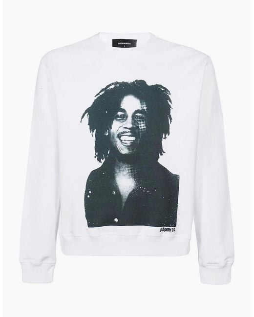 DSquared² Blue Bob Marley Cool Fit Sweatshirt for men