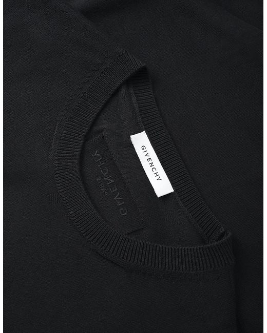 Givenchy Black Branded Wool Sweater for men