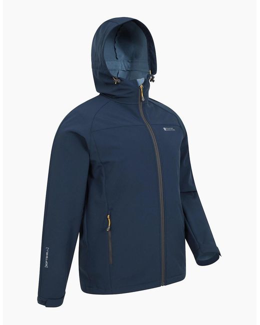 Mountain Warehouse Blue Exodus Waterproof Soft Shell Jacket for men