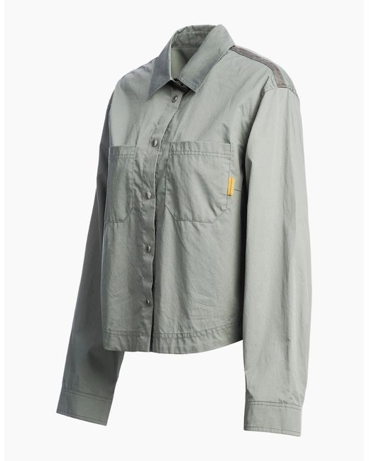 Parajumpers Gray Buttoned Cropped Fox Jacket
