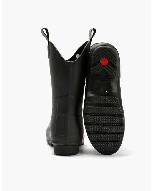 Hunter Black Original Cowboy Rubber Wellington Boots