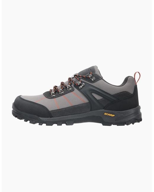 Mountain Warehouse Gray Storm Suede Isogrip Walking Shoes for men