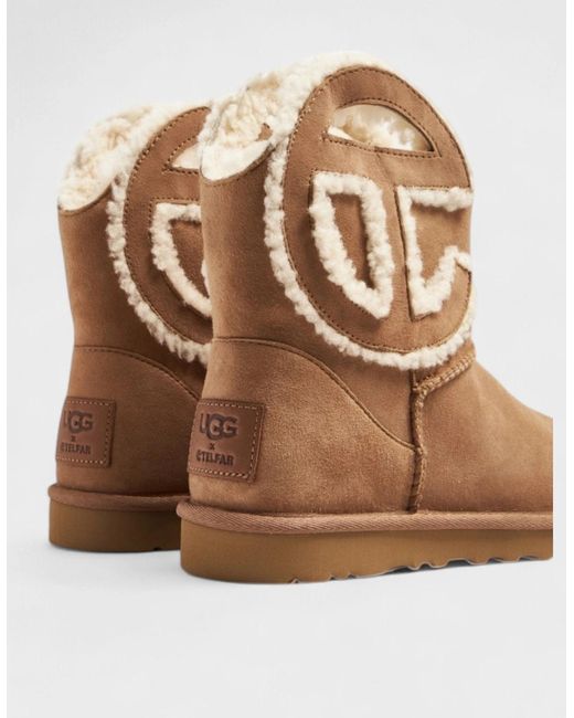 Ugg Brown X Telfar Logo Mini Boot Chestnut