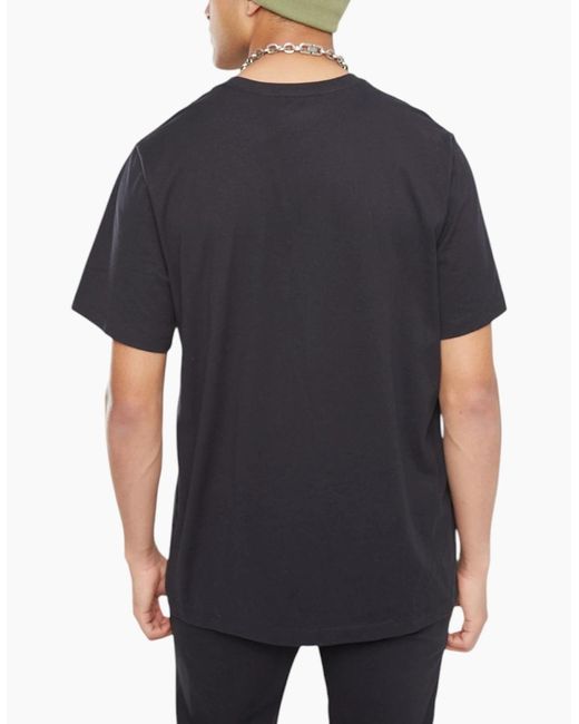 Nike Blue Fb7394 T Shirts Air Jordan Flight Essential Crew Neck Cotton Tee New for men