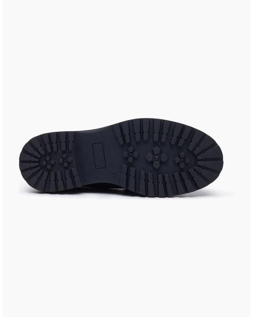 Hush Puppies Black Odessa Leather Chocolate Loafers