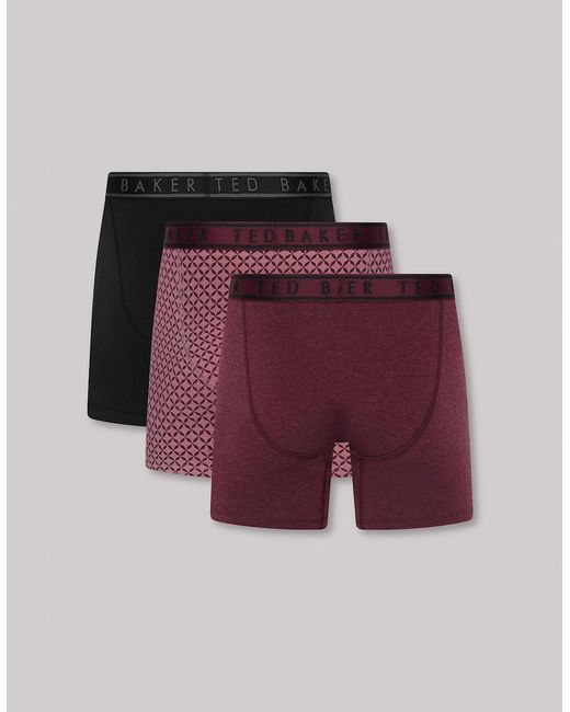 Ted Baker Purple 3-Pack Cotton Boxer Briefs Boxer Briefs Multi for men