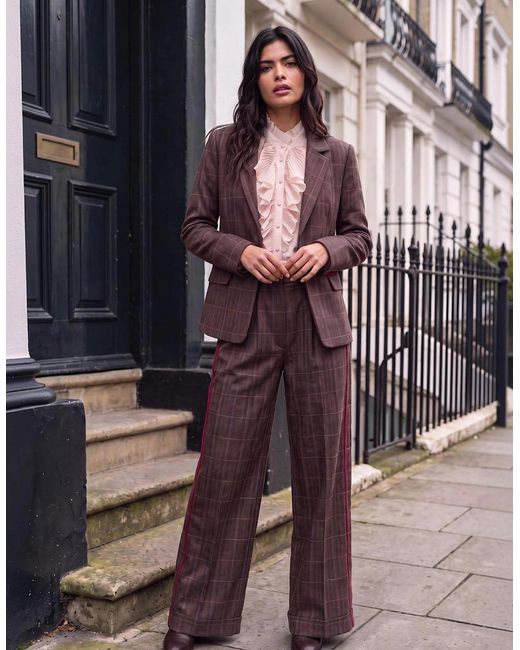 Nooki Design Brown Robina Check Jacket
