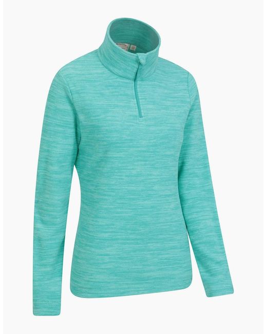 Mountain Warehouse Blue Ladies Snowdon Melange Fleece Top