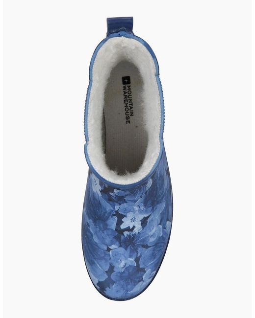 Mountain Warehouse Blue Ladies Floral Rubber Wellington Boots
