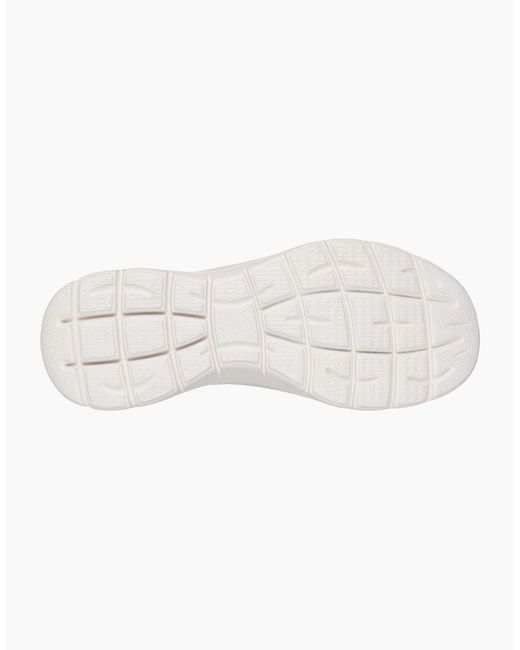 Skechers White Summits Lunar Glow Textile Natural/Rose Trainers