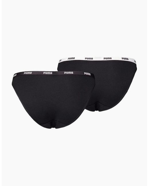 PUMA Blue 2-Pack Classic Logo Low-Rise Bikini Briefs