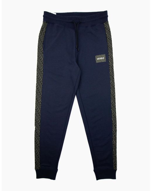 Boss Blue Hugo Dacino Side Logo Tracksuit Pants Dark 405 for men