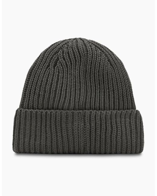 C P Company Black Merino Wool Goggle Hat Walnut for men