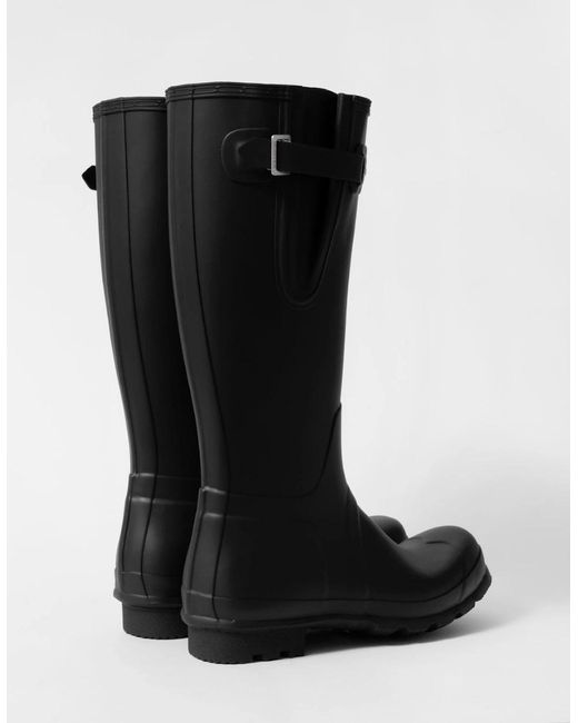 Hunter Black Original Tall Side Adjustable Wellies for men