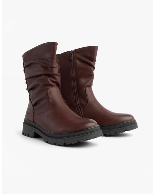 Heavenly Feet Brown Gretel Boots Burgundy