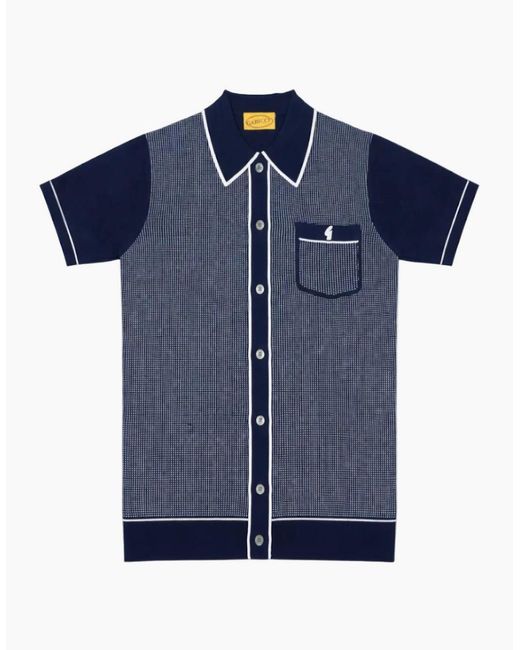 Gabicci Blue Vintage Lello Polo Shirt for men