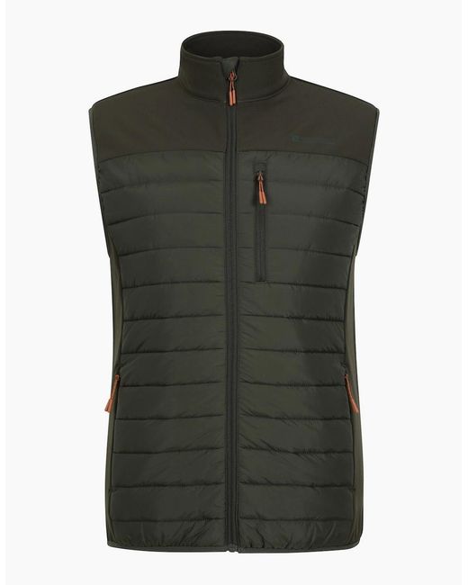 Mountain Warehouse Green Turbine Ii Hybrid Padded Gilet for men