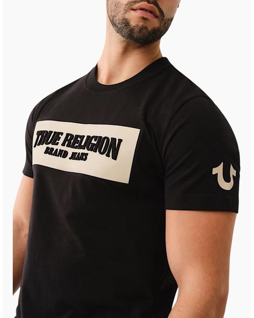 True Religion Black 700165 T Shirts Cotton Tee for men