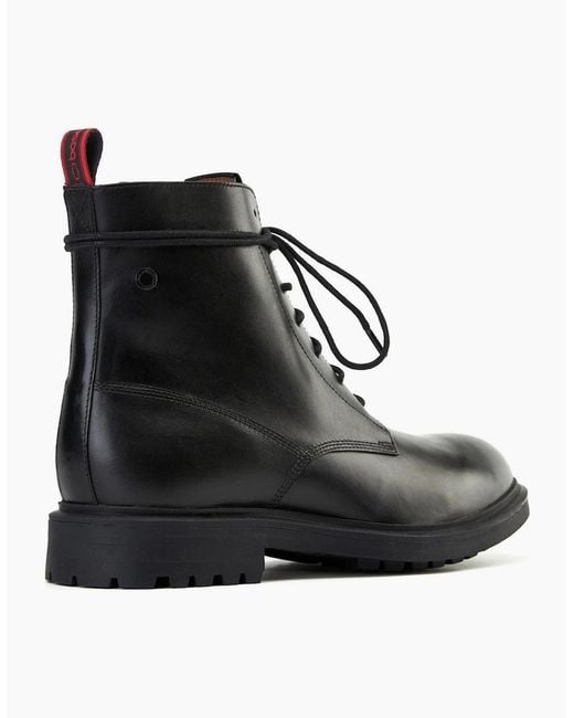 Base London Black Brunel 7 Eyelet Boot for men