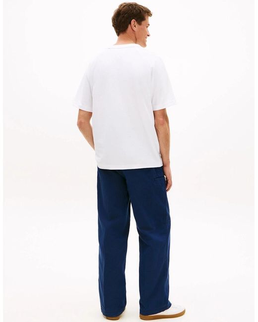 Tommy Hilfiger White Tommy Flag Elevated T-Shirt for men