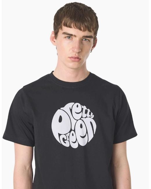 Pretty Green Black Gillespie Ss T-Shirt for men