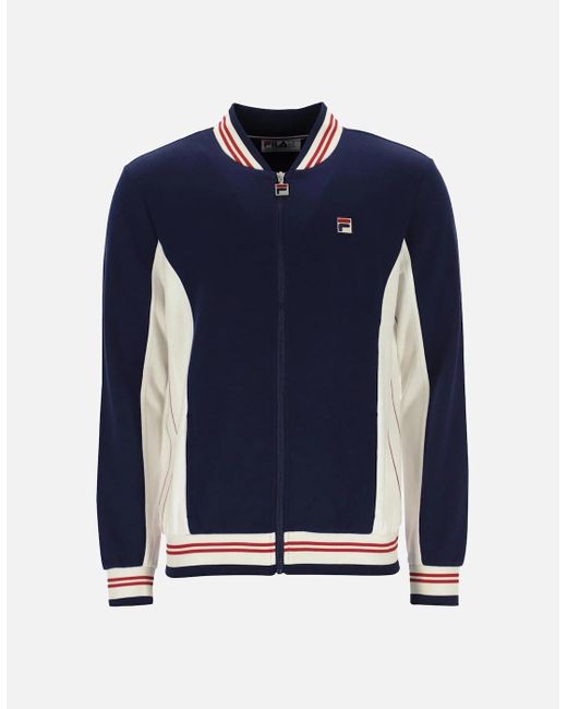 Fila Blue Settanta Baseball Track Top Jacket for men