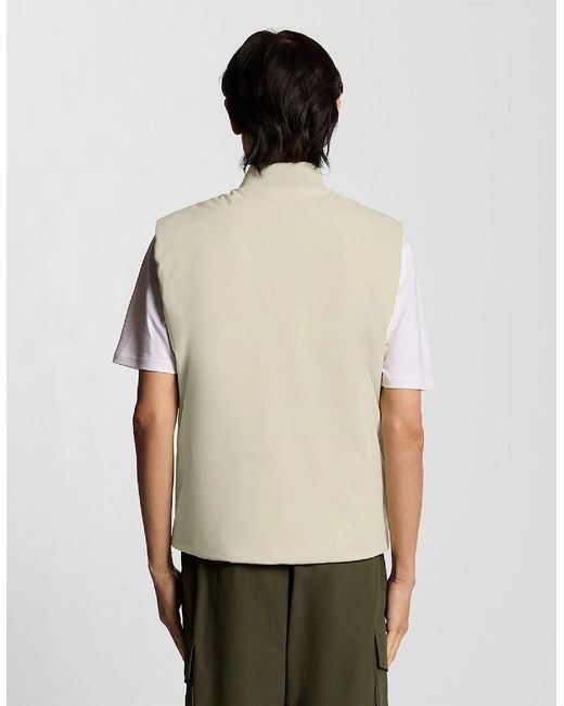 Lyle & Scott Natural Quilted Shell Gilet for men