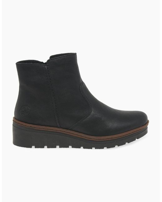 Rieker Black Capital Ankle Boots